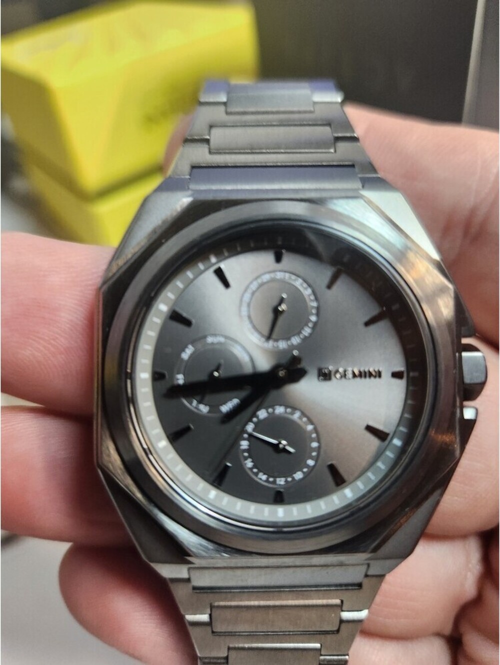 Gemini Men's Watch Gun Metal, Quartz 43mm (FER07)